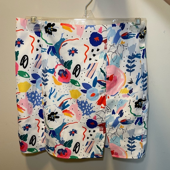 SheIn sold out floral abstract statement skirt - Picture 1 of 2